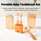 Baby Silicone Toothbrush Set  Toothbrush   Tongue Brush   Toothbrush   Finger   