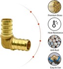 100 Pack 1 2  Pex Fittings  Brass Pex Elbow Fittings For Pex Tubing Pipe
