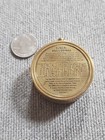 Vintage Pocket Brass Sundial And Compass - Approx  2  W And 3 4  H - Pre-owned 