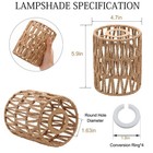 4-pack Boho Rattan Lamp Shades 5 9  H X 4 7  D Woven Small Shade Replacement    