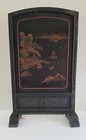 Antique Hand Painted Carved Wood Panel Fireplace Screen Asian Landscape Water