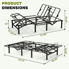 Adjustable Bed Base Frame Queen Size W usb A c Ports  Adjustable Bed Legs remote