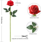 Fake Roses 10pcs  Silk Artificial Flowers  Home Office Table Decor  Red