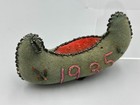 Vintage 1935 Iroquois Beaded Canoe Pincushion Native American Whimsy 5 5 