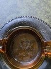 Amber Firestone Balloon Tire Glass Ashtray