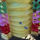 Vintage Chinese Honeycomb Paper Apple Lanterns Set Of 2