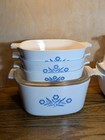 Vintage Corningware Blue Cornflower Set - 7 Pieces  includes Lids   Rare A-13 