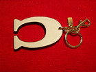 Coach Embellished W  Rhinestones Leather Signature Horseshoe Bag Charm Key Fob