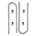  44  Chrome Stainless Steel Flexible Universal Heater Hose Kit W polished Cap 