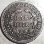 1854 Seated Liberty Half Dime  Nice Pre-civil War Silver  Ships Free