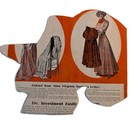 Antique Victorian Child Scrap     Girl In Oversized Hat Scrapbook Cutout C 1900