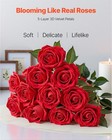 60pcs Red Foam Roses Artificial Flowers Bulk W  Stems Wedding Diy