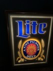 Vintage Miller Lite 1982 Beer Lighted Bar Sign Light Retro Pub Decor Man Cave