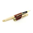 10 Custom Engraved Maple Rosewood Rollerball Clip Pen Personalized Black Ink