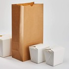 Brown Paper Bags - 8 Lb Disposable Paper Lunch Bags Sack Bulk Strong 10 Pcs