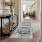3x12 Hallway Runner Rug long Vintage Washable Hall Carpet Runner With Rubber 