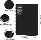 5  X 7  Spiral Bound Black Paper Mixed Media Sketchbook For Drawing