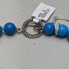 2 Pce Samuel B  18k Accents 925 Turquoise 23  Beaded Necklace   Stretch Bracelet