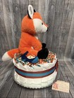 Fox Baby Diaper Cake Free Shipping 1 Tier Shower Woodland Centerpiece
