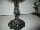 Antique Art Nouveau Standing Vanity Dresser Tilted Beveled Mirror Silverplate
