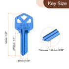 10pcs Key Blanks Kw1 Aluminum Key Blanks Lightweight Uncut For House Door  Blue