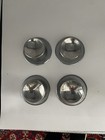 Vintage Mcm Mirrored Beveled Concave 2  Chrome Silver Drawer Pulls Lot Of 4