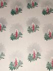 Vtg Christmas Wrapping Paper Gift Wrap Nos Candles Silver Star Halo 1950s
