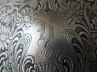 Antique Art Nouveau Sterling Silver Leather Lining Card Case Purse K 1908