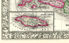 Mexico  -  Central America  -  West Indies   -  Large Antique 1860 Map