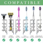 Wall Mount Toothbrush Holder For Shower  Stainless Steel Toothpaste Stand  Se   