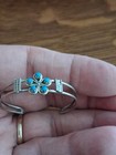 Antique Sterling  Navajo Native American Baby   Childs Cuff   Bangle Bracelet 