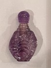 Antique Carved Amethyst Snuff Perfume Bottle 72g   360 Carats Natural