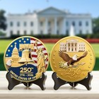 250th Anniversary Commemorative Coin     Collectible Coin Featuring A Golden Ameri