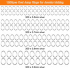 1200pcs Oval Jump Rings Stainless Steel Jump Rings Open Jump Rings Jewelry Jump 