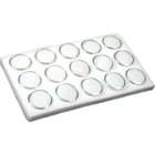 2 White Gemstone Insert Pads With 15 Gem Jars Each Jewelry Display
