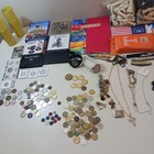 Grandpas Premium Vintage Junk Drawer Estate Lot Coins Watches Knives Jewelry