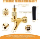 Golden Kegerator Tap Beer Faucet  2pcs All 304 Gold 