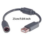 Usb Breakaway Dongle Cable Cord Adapter For Xbox 360 Pc Wired Controller