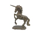 Vintage Antique Unicorn Figurine Solid Brass Rearing Mythical Animal Statue Mcm