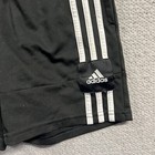 Adidas Boys Black 3 Stripes Oull On Soft Basketball Casual Shorts Pockets Small