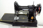 1951 Singer 221 Featherweight Sewing Machine With Case   Attachments Working