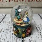 Alice In Wonderland    i   m Late    Snow Globe Music Box Vintage Disney Enesco Flaw