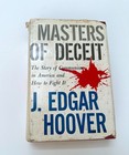 J  Edgar Hoover Autograph Signed Book   1964 Fbi Letter     Masters Of Deceit