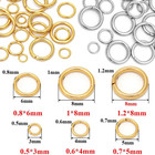 4mm 5mm 6mm 7mm 8mm Gold Stainless Steel Jump Rings Open Split Ring Connectors F