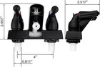 Rv Shower Faucet  4-inch Rv Bathroom Faucet Diverter  Black