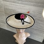 Vintage Rose Flower Velvet Women   s Hat Church Wedding Kentucky Derby Fascinator