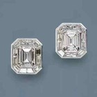 Men s 4ct Emerald Cut Lab Created Diamond Cufflink Jewelry 14k White Gold Plated