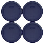 Pyrex 7201-pc Round 4 Cup Blue Food Storage Lid Cover For 7201 Dish  4 Pack 