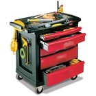 Rubbermaid Commercial Fg773488bla Mobile Work Station  5 Drawers  32-5 8 In W X