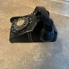 Vintage 1970s Itt  500 Series Black Rotary Dial Desk Table Top Telephone